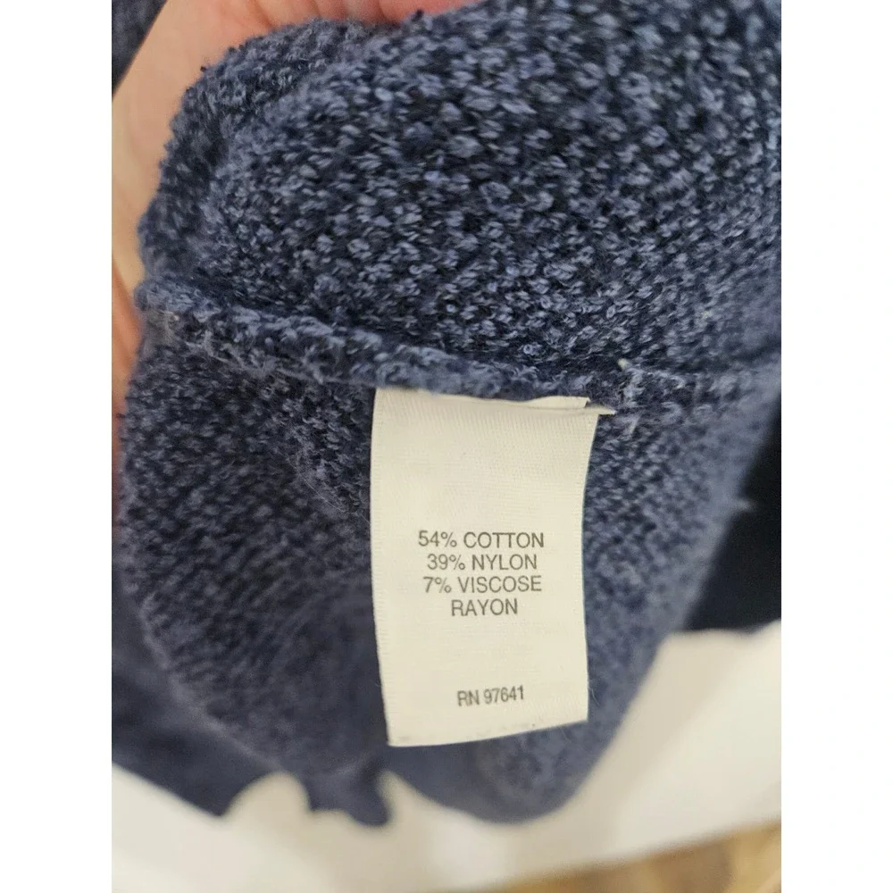 Pure Jill‎ J. Jill Blue Abstract Jacquard Snap Front Cardigan Sweater XS